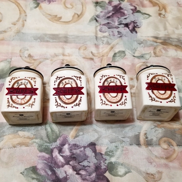 Home Interiors Other - 4pc Home Interiors Herb Canister Set
